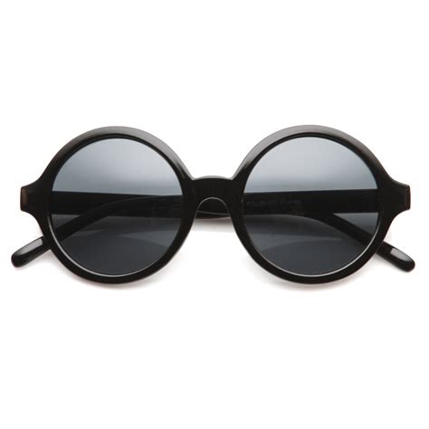 retro round black sunglasses